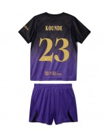 Barcelona Jules Kounde #23 Venkovní dres pro děti 2026-27 Krátký Rukáv (+ trenýrky)